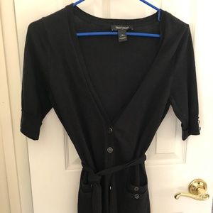 Black cardigan sweater